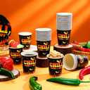 100 Pcs 9 oz Chili Tasting Cups Large - Mexican Cook off Party Supplies, Disposable, Cinco De Mayo Decorations (Novel)