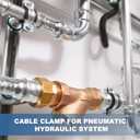 PATIKIL 2-3/16 Inch Cable Clamp, 8 Pack 304 Stainless Steel Rubber Cushioned Insulated Pipe Metal Clamp for Tube Pipe Hose Cable Wire Cord Installation