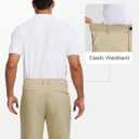 Future Flow Men's Golf Shorts 7 Inch Quick Dry Elastic Waist with Zipper Pockets Casual Dress Shorts for Men Work (30, Khaki)
