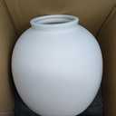 Large White Ceramic Vase - 9.8 Inch Rustic Farmhouse Flower Vase for Home Decor, Minimalist Tall Vases for Living Room, Table, Bathroom, Holiday & Weddings (Sandstone White)