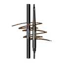 Mens Eyebrow Pencil Medium Brown, Easily Shape Define Fill Eyebrows or Facial Hair, 2 in 1 Brush and Ultra-Thin Pencil, Waterproof Smudge Proof Sweat-Proof, Durable and Long Lasting (Brown), Pack of 2