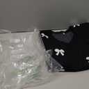 Womens V Neck Knit Sweaters Long Sleeve Lightweight Pullover Printed Cute Tops Winter Casual Fashion Outfits (Large, Black)