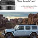 Rear Door Window Decals Aluminum Alloy Glass Panel Cover for 2018-2025 Wrangler JLU Gladiator JT (Porous)