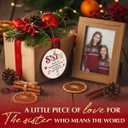 7 x Sister Ornaments 2025 for Christmas Tree Decorations - Xmas Gifts for Sister Bestie Far Away, Soul Sisters Gifts for Women Friends, Double Sided Ceramic Ornament, Cute Sisters are Like Stars Presents