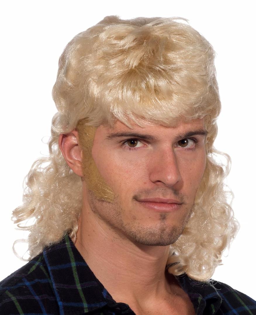 Rubies Mullet Blonde Wig for Adults, Men's No Size (Beige)