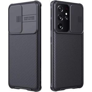 CloudValley for Samsung Galaxy S21 Ultra Case with Camera Cover, Full-Body Protective & Slim Fit, Camera Protection Case Only for Samsung Galaxy S21 Ultra 5G 6.8 inch (2021 Release), Black