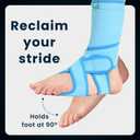 Welnove 2 Pack Drop Foot Brace with Arch SupportAFO Brace for Walking Relieve the Instability of Lower Limbs by Foot Drop, MS, TBI, Spinal Cord Injury, Cerebral Palsy(Blue, Include Left and Right)