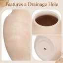 12 Inch Vintage Large Ceramic Planter, Tall Clay Pot with Drainage Hole