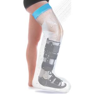 Asunby Waterproof Cast Covers for Shower Leg Adult Full long leg Protection to Wounds, Keeps Cast and Bandage Dry Bath,Watertight Cast Bag Showering for Surgery Foot, Ankle, Knee Burns Reusable