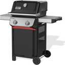 Weber Spirit E-210 Liquid Propane Gas Grill for Outdoor Cooking and BBQ, 2 Burners, Black Porcelain-Enameled Cast-Iron Grates & Snap-Jet Ignition