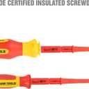 2 x OEMTOOLS 22593 10 Piece Insulated Screwdriver Set, 4 Flathead Screwdrivers, 4 Phillips Screwdrivers, Interchangeable Blades And Electrician Tool Pouch