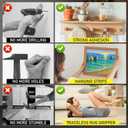 2 x 1.18IN*9.85 FT Nano Grip Tape Double Sided Tape Heavy Duty, Clear Mounting Tape Picture Hanging Adhesive Strips, Wall Tape for Poster, Rug, Picture Hanging, Office&Outdoor