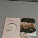Hair Scrunchies for Women, No Crease Cotton Scrunchies for Thick & Curly Hair, Ideal for Workouts & Sports Everyday Wear (Brown, Green, Pink, White, Gray)