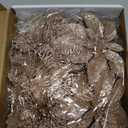 Wironlst 16 Pcs Glitter Poinsettia Flowers Artificial - Christmas Champagne Poinsettia Decorations Tree Flowers Ornaments for Xmas/Holiday/Seasonal/Wedding Decor