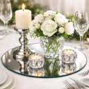 Murrey Home 12 Pack Mirror Centerpieces for Tables, 12" Round Mirrors for Centerpieces Wedding Party Mirror Tiles Christmas Decorations, 2MM