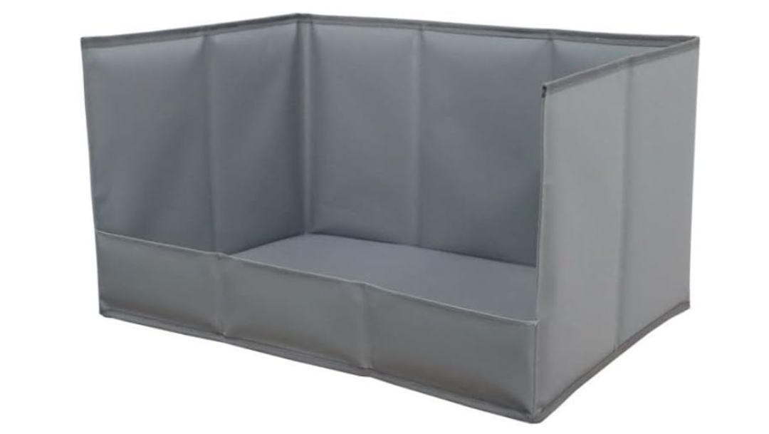Indoor Dog Toilet Tray with Waterproof Liner, Foldable Puppy Litter Tray for Small Medium Dogs, Portable Bathroom for Apartment Training (Grey, XL)