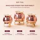 P-TAL Pure Copper Water Dispenser - (170FL Oz,1.32 Gallon) with Lid & Stand