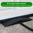 EV Charger Cable Protector Garage Door Pass Through, Design to Minimize Gaps, Soft Rubber, Heavy Duty, for All Tesla (Model 3/Y/X/S) and J1772 Mobile Chargers and Wall Connectors