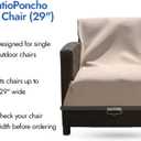Retractable Outdoor Cushion Cover, Furniture Protection, Waterproof, UVResistant, Dustproof, and Secure Protector for Patio Chairs and Loungers, 29" Chair Model