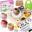 Insnug Pottery Wheel for Kids - Pottery Arts and Crafts for Kids Ages 8-12 with 3 Pack Painting Kit Air Dry Clay Art Supplies Toys for Girls Boy Christmas Birthday Gift for 6+ (yellow)