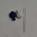 The Mass Wide Mouth Straw Lid Compatibility Most Sports Water Bottle (White & Cobalt)