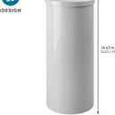 iDesign Freestanding Toilet Paper Canister with Lid for 3 Extra Rolls, Gray, Made in USA