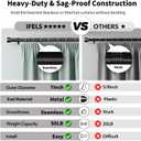 IFELS Heavy Duty Curtain Rods for Windows 48 to 84 Inch, 1 Inch Adjustable Black Curtain Rod with Easy Installation and Modern Design (A1,Black,30-90")
