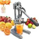 Cast Iron Hand Press, Lemon Manual Juicer, Citrus Press, Grey