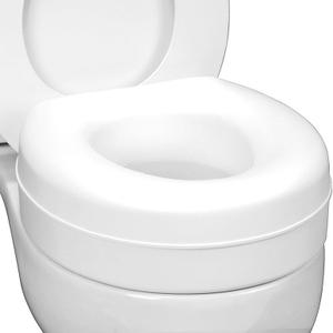 HealthSmart Toilet Seat Riser for Comfort and Elevation, Fits Most Toilets