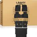 LASFIT Floor Mats & Backrest Mats & Cargo Mat for Nissan Rogue 2026 2025 2024 2023 2022 2021 (Not Fit Rogue Sport), All Weather TPE Custom Fit Floor Liners Car Mats Accessoires, Black