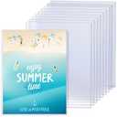 Jecery 10 Pcs 9 x 12'' Rigid Print Protectors Clear Rigid Plastic Paper Page Protectors Photo Plastic Sleeves for Document
