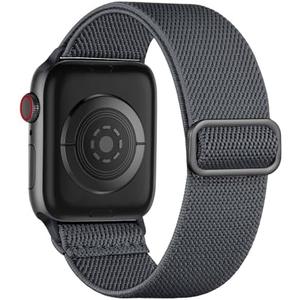 SET OF 2, Maledan Stretchy Solo Loop Compatible with Apple Watch Band Women Men 40mm 44mm 45mm 41mm 38mm 46mm 49mm 42mm,Soft Nylon Elastic Braided Strap Wristband for iWatch Series 10 9 8 7 6 5 4 3 2 1 SE Ultra