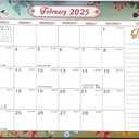 2 x 2025-2026 Desk Calendar,18 Month Desk Calendar/Wall Calendar Combo, 17" x 12", January 2025-June 2026, Highlight Holidays, Planning Calendar, Thick Paper (2025 JAN Classic Black)