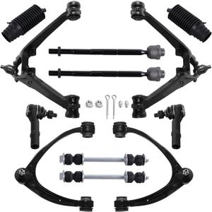 12PCS Front Suspension Upper Lower Control Arms Compatible With 2007-2013 Chevy Silverado Avalanche Suburban GMC Sierra 1500 Yukon Cadillac Escalade