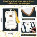 MotiMind 48 Set Graduation Party Invitations Cards with Envelopes Class of 2026 Graduation Invitations Cards with Tassel Congrats Announcements Invite for High School College Celebration Party
