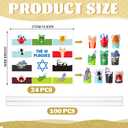 Tenceur 24 Sets Passover Plagues Crafts for Kids, 10 Plagues Finger Puppets Make Your Own Paper Hand Toys for Storytelling Jewish Pesach Seder Celebration Party Supplies Educational Fun