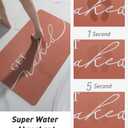 tchdio Bath Mat-Super Absorbent Quick Dry Bath Mats for Bathroom Floor Non Slip-Bathroom Mats with Rubber Backing-Ultra Thin Bathroom Rugs Fit Under Door, 21" x 34", Terracotta