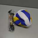 Magicorange Volleyball, 1 Pack Official Size 5 Volleyballs- PU Leather Indoor Outdoor Soft Touch Volleyballs for Beach Play, Game,Gym,Training -Includes Ball Pump (Blue Yellow)