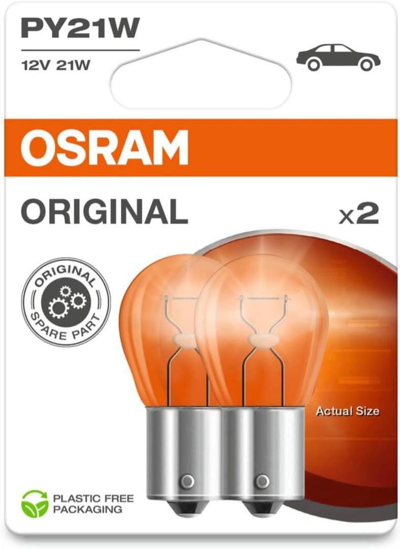 OSRAM Standard Bulbs - PY21W 12V 21W (581) Amber BAU15s - 7507-02B