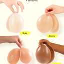 Niidor Adhesive Bra Strapless Ultra Sticky Invisible Push up Silicone Bra Multiple Colors Sizes Reusable for Backless Dress