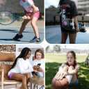 4 Pack Girls Athletic Shorts Dry-Fit Basketball Shorts with Pockets,Girls Running Shorts for Kids Gym Soccer (L)