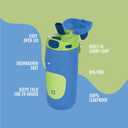 Ello Ellies 12oz Vacuum Insulated Stainless Steel Kids Water Bottle with Straw and Built-in Carrying Handle and Leak-Proof Locking Lid for School Backpack, Lunchbox and Outdoor Sports, Dog