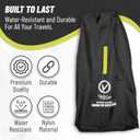 V VOLKGO Super Extra Large Stroller Bag for Airplane with Padded Backpack Shoulder Straps, Double Stroller Cover for Air Travel, Jogger & Carrier - Fits All, Gate Check Bag, Waterproof Travel Cover.