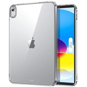 Pandashield for iPad (A16) 11th/10th Generation Case(2025/2022), Thin and Lightweight, Yellowing Resistant, Hard Acrylic Back, Air-Guard Corners, Flexible Frame, Classic Hybrid Back Cover, Black Clear