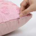 Pink Bow Pillow Covers 18x18 Inch Set of 3 Cute Bowknot Throw Pillow Cover Soft Plush Cushion Covers Aesthetic Pillowcase for Coquette Room Decor