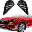 GeeGeeTop Switchback White/Amber LED Front Fog Daytime Sequential Running Lamp w/Dynamic Flash LED Turn Signal Feature Fit For 2020 2021-2023 Toyota Highlander(New Front Fog lamp)