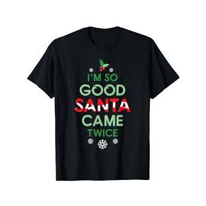 Womens Santa Came Twice Christmas Funny Sexy Naughty Claus T-Shirt XL