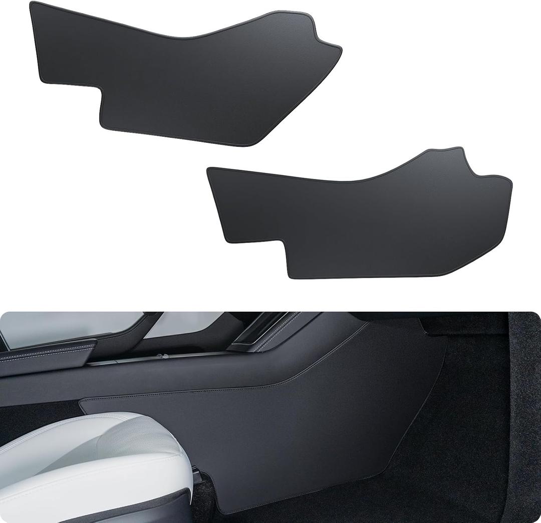 BASENOR 2026 2025 Tesla Model Y Juniper Center Console Side Anti-Kick Mats, Waterproof & Dust Resistant Protector Cover Front Seat for Tesla Model Y Accessories 2PCS (Premium & Performance 2026/2025)