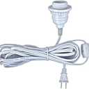 Happy Sales HSCORD-W Hanging Lantern Cord 15'L White (UL Listed)