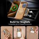 Magnetic for iPhone 15 Pro Max Case 6.7", Premium Liquid Silicone Case,[Compatible with Magsafe][Soft Anti-Scratch Microfiber Lining],Slim Thin Shockproof Phone Cover-Light Brown